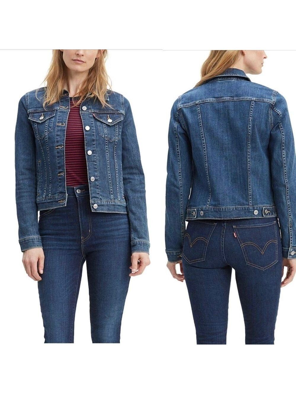 LEVIS blue denim jean jacket Sz S